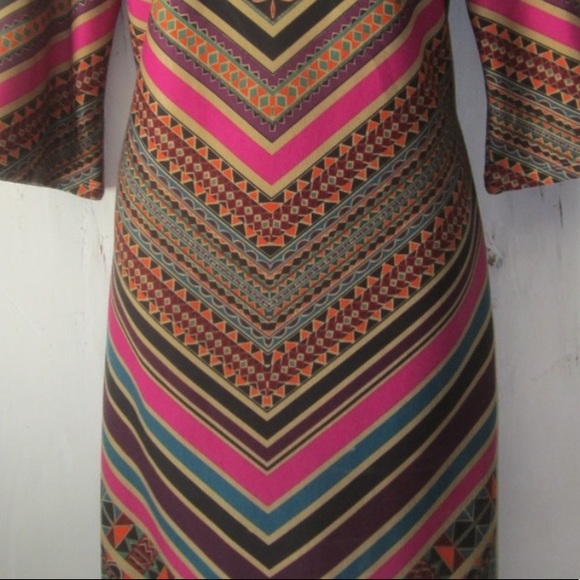 Intage Beige by eci geometric sleeved dress sz 4 - Picture 4 of 8